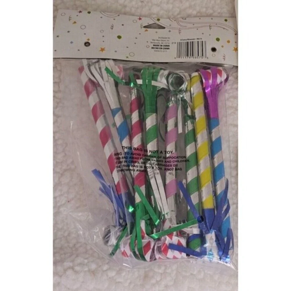 Fancy Party‎ Blowers Blowouts Loot Bag Filler Foil Noise Toy Birthday Party 8pc
